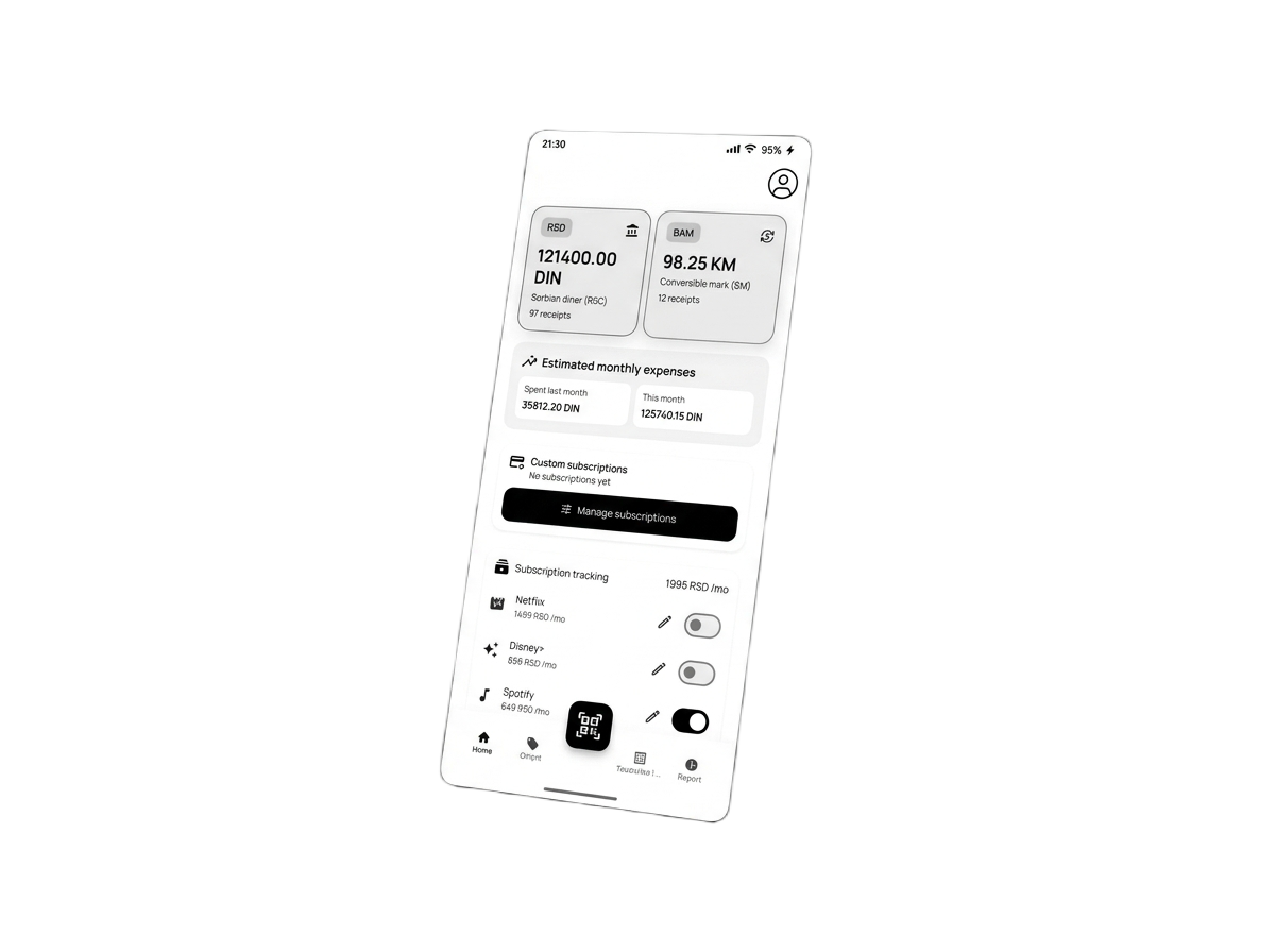 Čist račun mockup